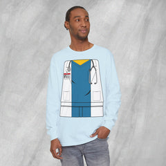 Mini-Bodz Doctor (Blue Scrubs) - Long Sleeve Crewneck T-Shirt