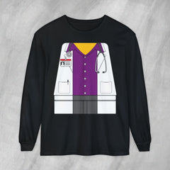 Mini-Bodz Doctor (Button-Up Shirt) - Long Sleeve Crewneck T-Shirt