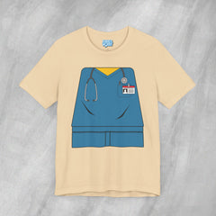 Mini-Bodz Scrubs (Blue) - Short Sleeve Crewneck T-Shirt