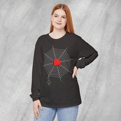 Heart of the Web - Long Sleeve Crewneck T-Shirt