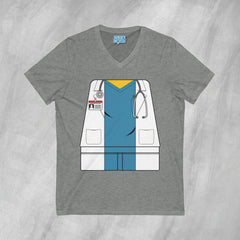 Mini-Bodz Doctor (Blue Scrubs) - Short Sleeve V-Neck T-Shirt