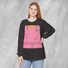Mini-Bodz Scrubs (Pink) - Long Sleeve Crewneck T-Shirt