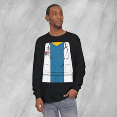 Mini-Bodz Doctor (Blue Scrubs) - Long Sleeve Crewneck T-Shirt