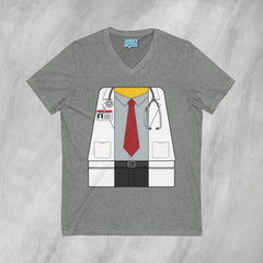 Mini-Bodz Doctor (Shirt & Tie) - Short Sleeve V-Neck T-Shirt