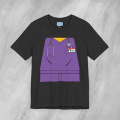 Mini-Bodz Scrubs (Purple) - Short Sleeve Crewneck T-Shirt