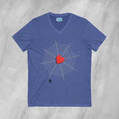 Heart of the Web - Short Sleeve V-Neck T-Shirt