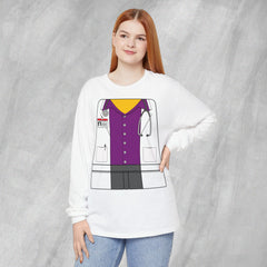Mini-Bodz Doctor (Button-Up Shirt) - Long Sleeve Crewneck T-Shirt