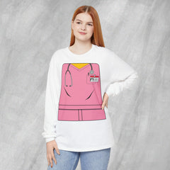 Mini-Bodz Scrubs (Pink) - Long Sleeve Crewneck T-Shirt