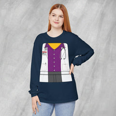 Mini-Bodz Doctor (Button-Up Shirt) - Long Sleeve Crewneck T-Shirt