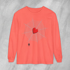 Heart of the Web - Long Sleeve Crewneck T-Shirt