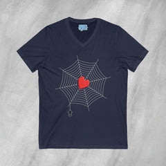 Heart of the Web - Short Sleeve V-Neck T-Shirt