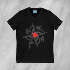 Heart of the Web - Short Sleeve V-Neck T-Shirt