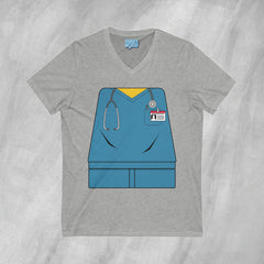 Mini-Bodz Scrubs (Blue) - Short Sleeve V-Neck T-Shirt