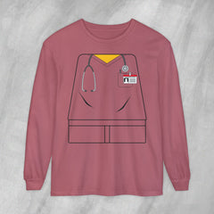 Mini-Bodz Scrubs (Garment Color) - Long Sleeve Crewneck T-Shirt