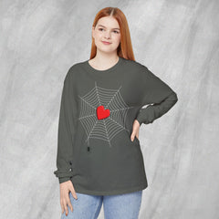 Heart of the Web - Long Sleeve Crewneck T-Shirt