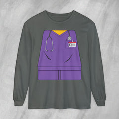 Mini-Bodz Scrubs (Purple) - Long Sleeve Crewneck T-Shirt