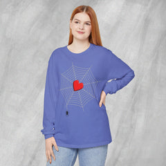 Heart of the Web - Long Sleeve Crewneck T-Shirt