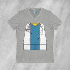 Mini-Bodz Doctor (Blue Scrubs) - Short Sleeve V-Neck T-Shirt