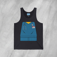 Mini-Bodz Scrubs (Blue) - Jersey Tank Top