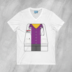 Mini-Bodz Doctor (Button-Up Shirt) - Short Sleeve V-Neck T-Shirt