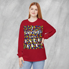 I Survived the Ball Pit - Long Sleeve Crewneck T-Shirt