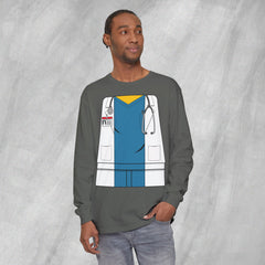 Mini-Bodz Doctor (Blue Scrubs) - Long Sleeve Crewneck T-Shirt