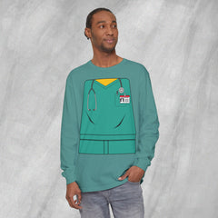Mini-Bodz Scrubs (Green) - Long Sleeve Crewneck T-Shirt