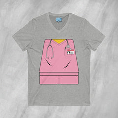 Mini-Bodz Scrubs (Pink) - Short Sleeve V-Neck T-Shirt