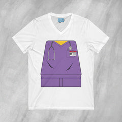 Mini-Bodz Scrubs (Purple) - Short Sleeve V-Neck T-Shirt
