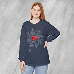 Heart of the Web - Long Sleeve Crewneck T-Shirt