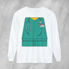 Mini-Bodz Scrubs (Green) - Long Sleeve Crewneck T-Shirt
