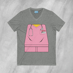 Mini-Bodz Scrubs (Pink) - Short Sleeve V-Neck T-Shirt