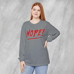 NOPE! - Long Sleeve Crewneck T-Shirt