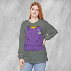 Mini-Bodz Scrubs (Purple) - Long Sleeve Crewneck T-Shirt