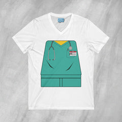 Mini-Bodz Scrubs (Green) - Short Sleeve V-Neck T-Shirt