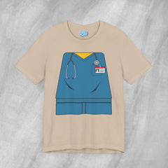 Mini-Bodz Scrubs (Blue) - Short Sleeve Crewneck T-Shirt