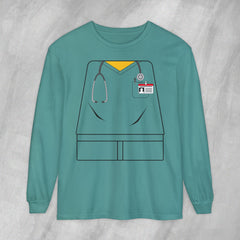 Mini-Bodz Scrubs (Garment Color) - Long Sleeve Crewneck T-Shirt