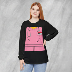 Mini-Bodz Scrubs (Pink) - Long Sleeve Crewneck T-Shirt