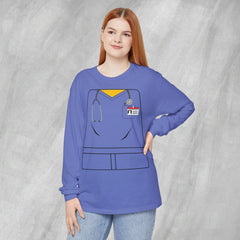 Mini-Bodz Scrubs (Garment Color) - Long Sleeve Crewneck T-Shirt