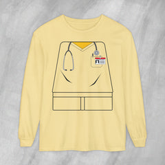 Mini-Bodz Scrubs (Garment Color) - Long Sleeve Crewneck T-Shirt