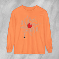 Heart of the Web - Long Sleeve Crewneck T-Shirt