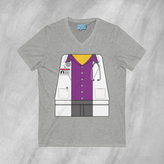 Mini-Bodz Doctor (Button-Up Shirt) - Short Sleeve V-Neck T-Shirt