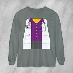 Mini-Bodz Doctor (Button-Up Shirt) - Long Sleeve Crewneck T-Shirt