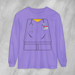 Mini-Bodz Scrubs (Garment Color) - Long Sleeve Crewneck T-Shirt