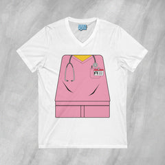Mini-Bodz Scrubs (Pink) - Short Sleeve V-Neck T-Shirt