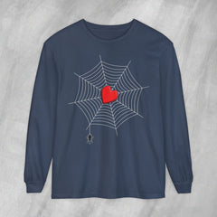 Heart of the Web - Long Sleeve Crewneck T-Shirt