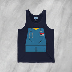 Mini-Bodz Scrubs (Blue) - Jersey Tank Top