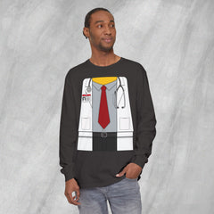 Mini-Bodz Doctor (Shirt & Tie) - Long Sleeve Crewneck T-Shirt