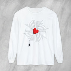 Heart of the Web - Long Sleeve Crewneck T-Shirt
