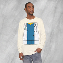 Mini-Bodz Doctor (Blue Scrubs) - Long Sleeve Crewneck T-Shirt